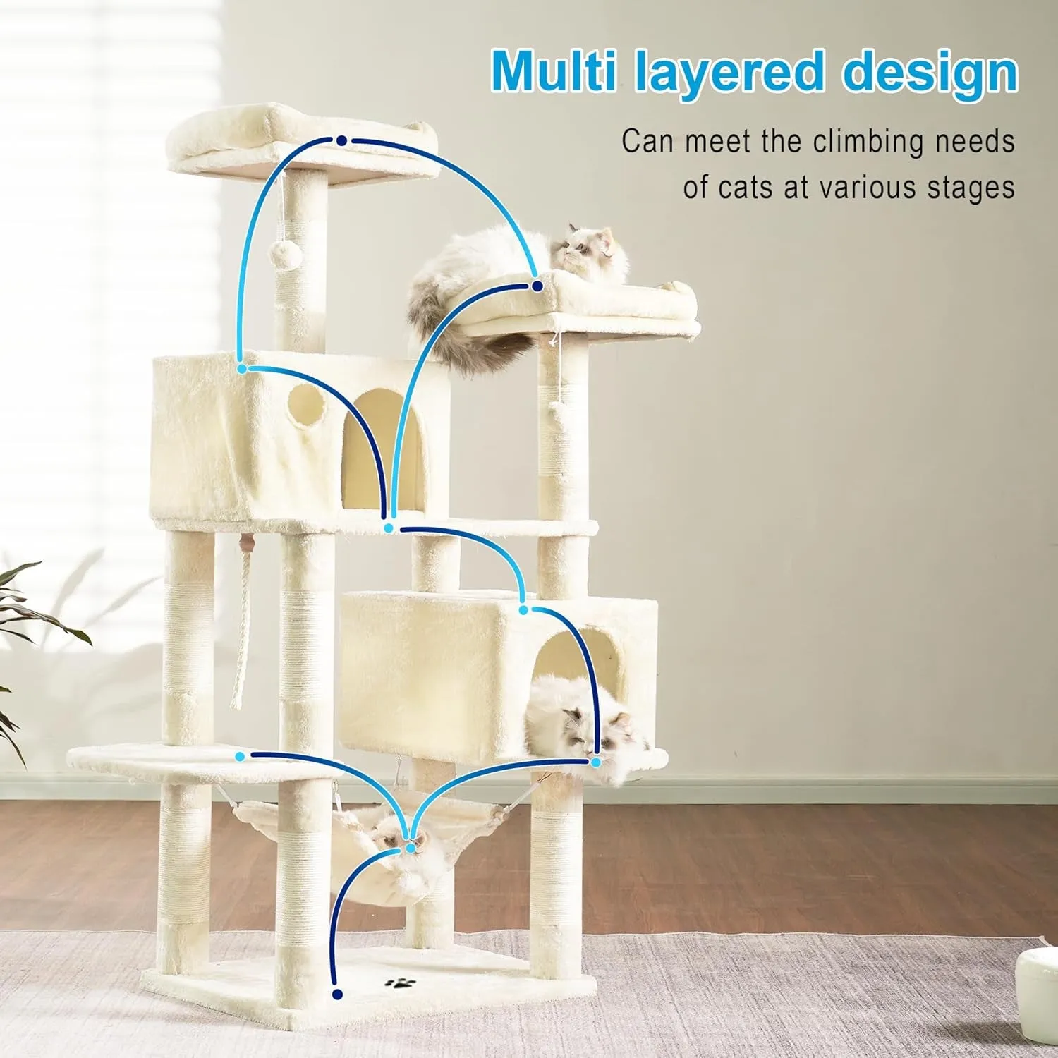 Large Multi-Level Cat Tree Condo Posts