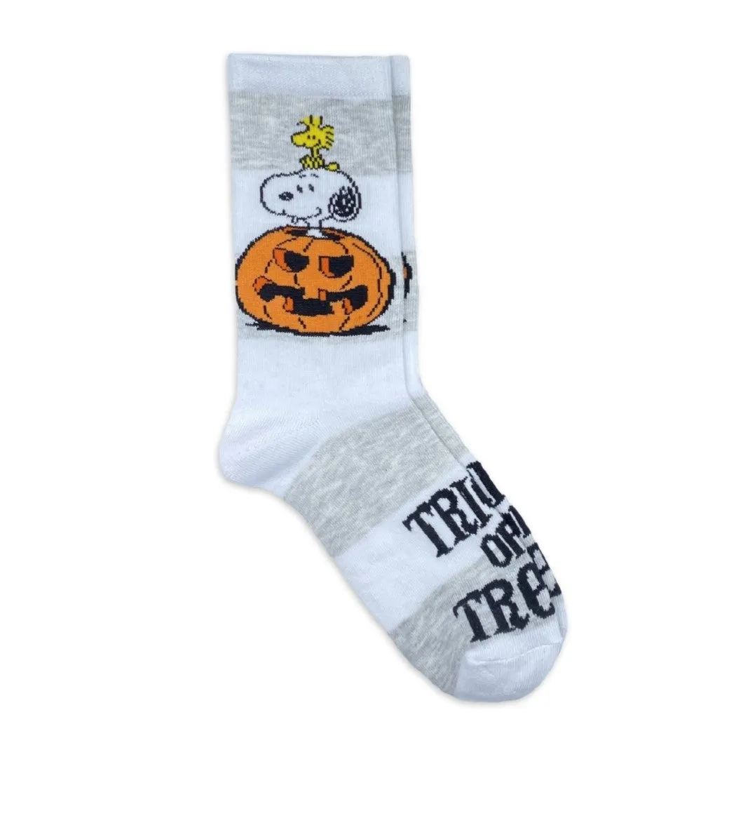 Licensed Peanuts Snoopy or Woodstock Halloween Socks