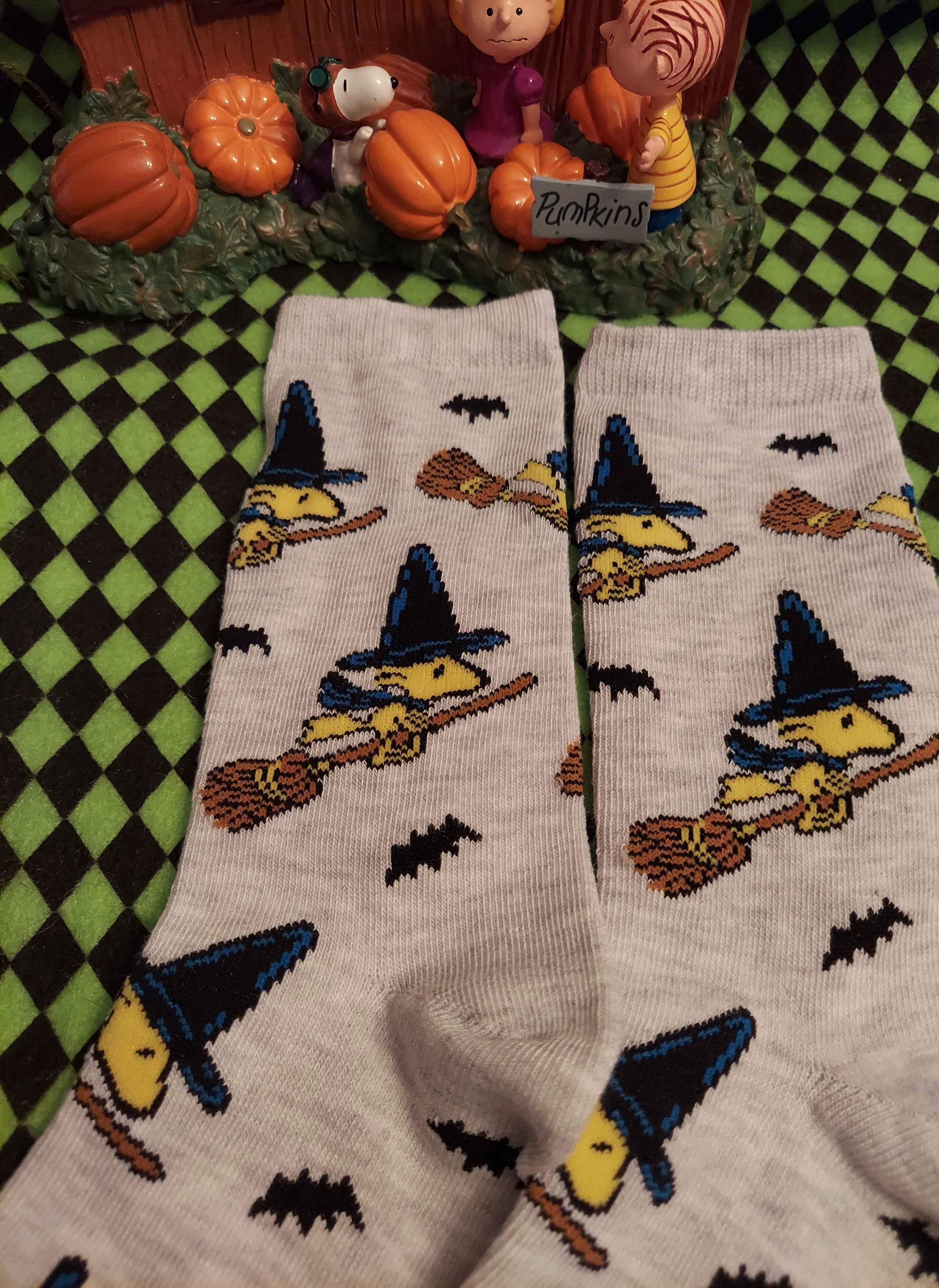 Licensed Peanuts Snoopy or Woodstock Halloween Socks