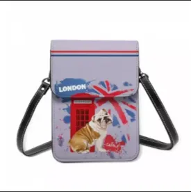 London is Calling BullDog Ladies Crossbody Purse