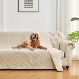 LPMOERA Waterproof Dog Sofa Couch Cover Non-Slip Pet Bed Blanket Couch Cover Quilted Mattress Protector Sofa Bed Protector Slipcover Beige 68 * 82 Inch(Pack of 1)