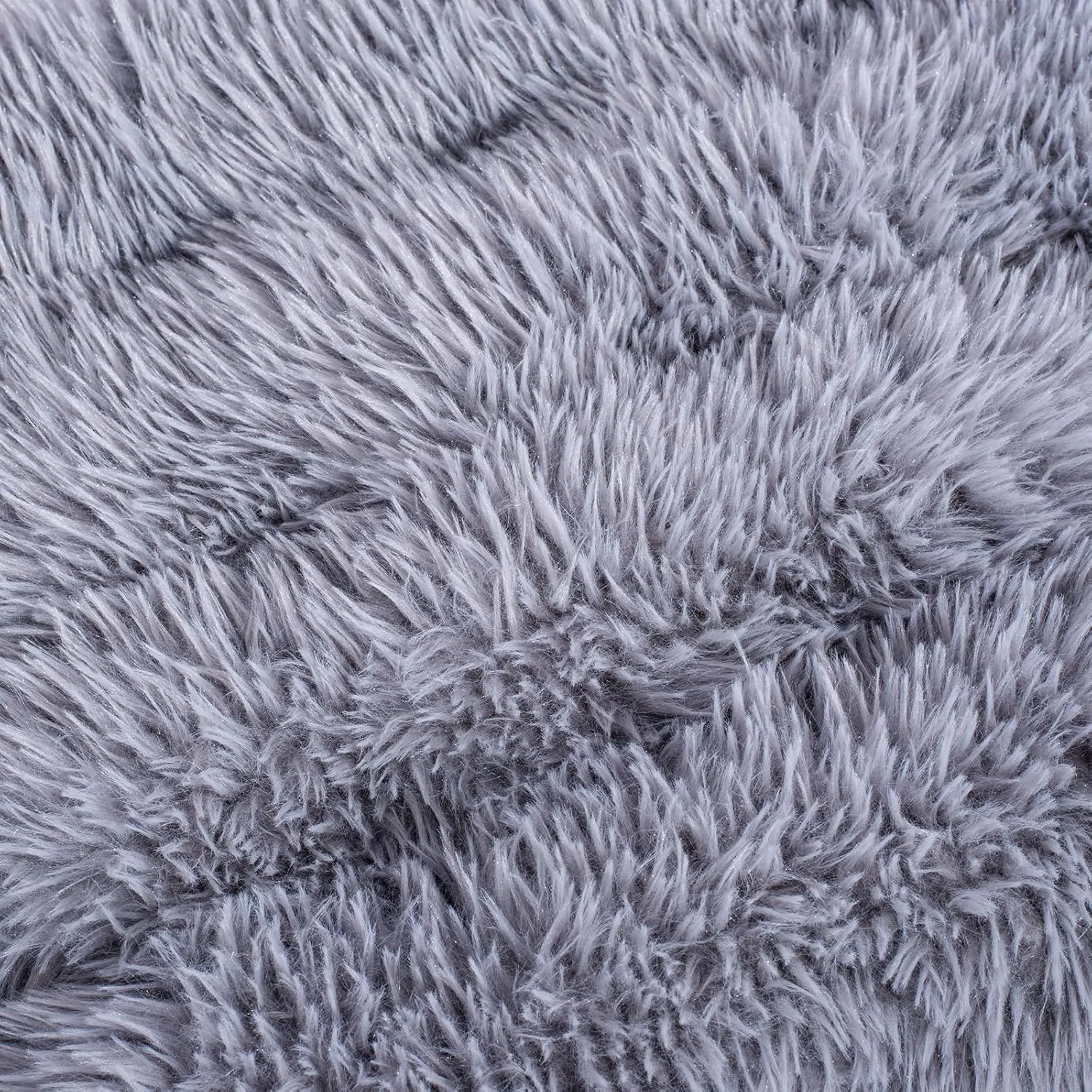 Machine Washable Dog Bed, Deluxe Plush Dog Crate Pad and Cat Bed, Anti-Slip Bottom Kennel Pad Mat, Fuzzy Pet Beds for Large, Medium, Small Dogs Breeds (Grey, 36.0" L x 24.0" W x 3.0" Th x 1 Pack)
