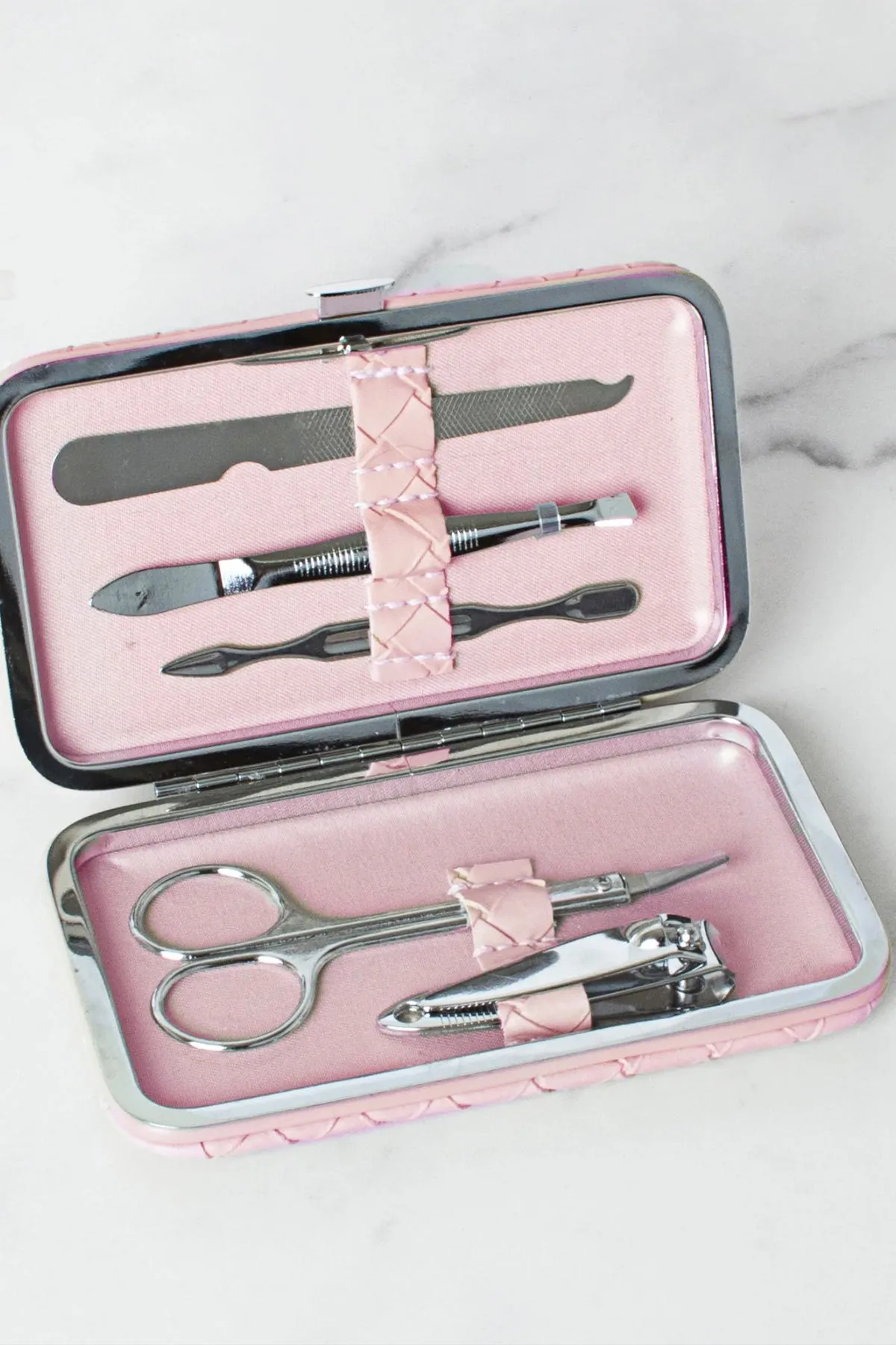Manicure Set Woven Peony Pink