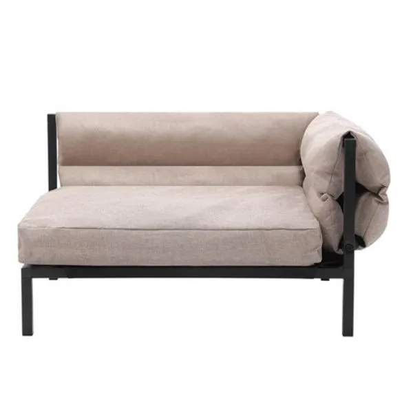 Medium Linen Beige Elevated Sofa Pet Bed - 64.5cm x 49cm x 38.5cm