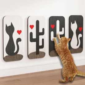 Megidok Cat Scratcher, 5 Pack Cat Wall Mounted Scratcher,Cute Scratch Pad for Cats Nail File,Couch Protector Scratching Posts for Indoor Cats Adults Cat Cacti
