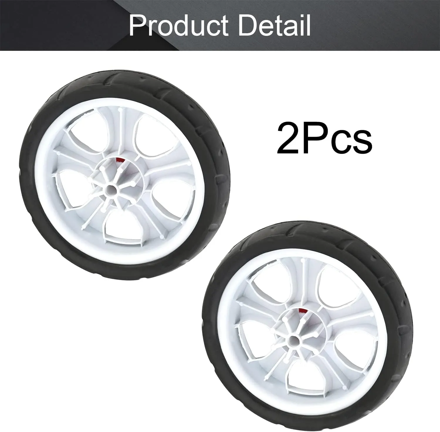 MroMax 2Pcs Stroller Wheel, 155mm x 38mm Single Wheel, Plastic Wheel Replacement for Stroller and Pet Stroller