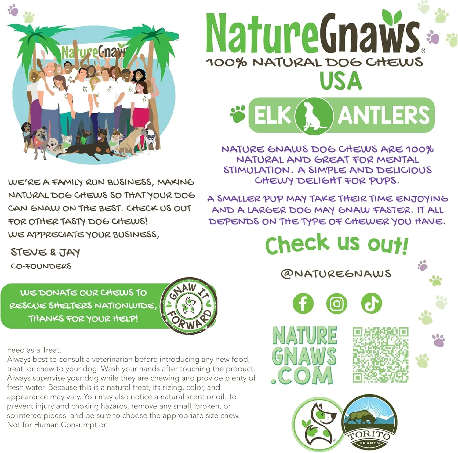 Nature Gnaws USA Elk Antlers for Dogs 5-8" (3 Count) - Mix of Split and Whole Pieces - Long Lasting for Aggressive Chewers - Natural Dog Chew Bones