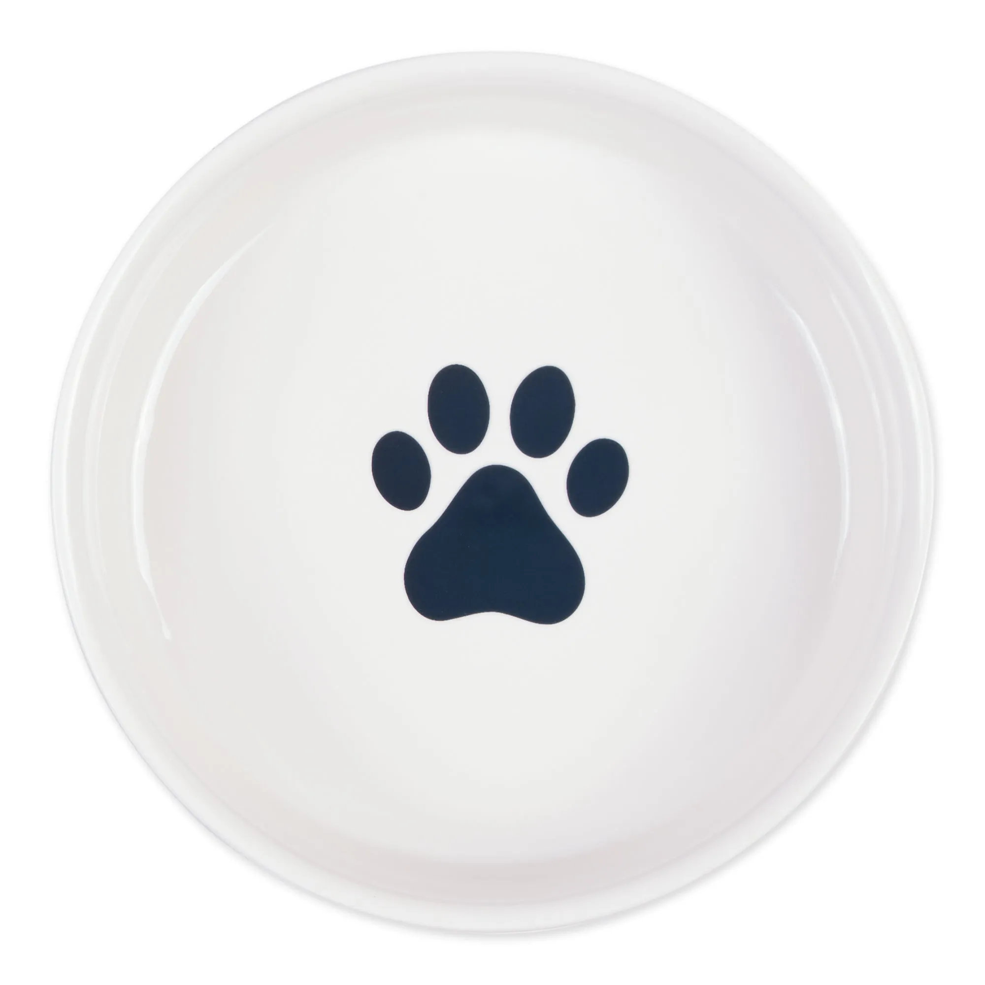 Navy Dog Show Pet Bowl Set/2, Large 3.75 C. Capacity