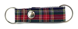 Navy Tartan Plaid Snappy Keychain - 903