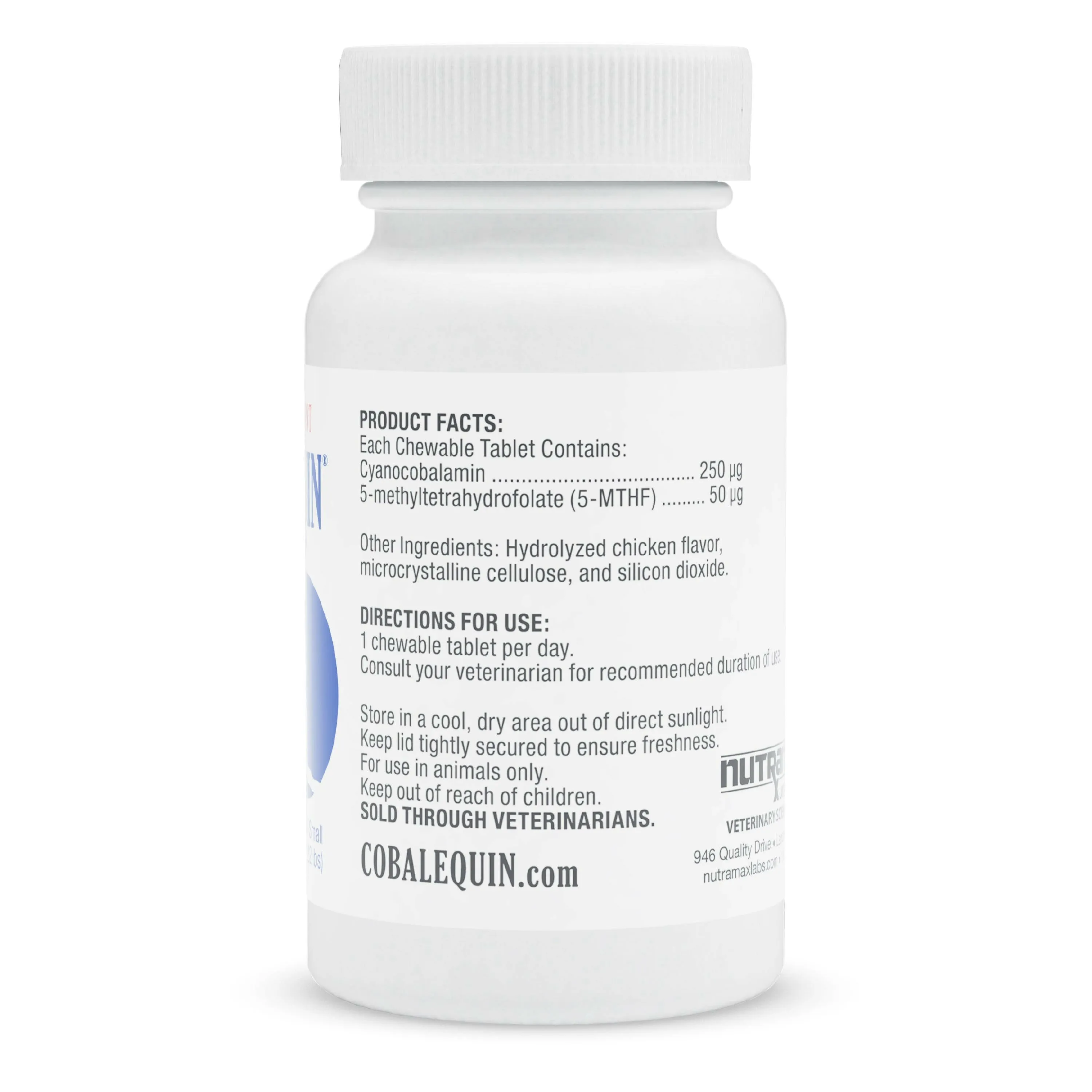 Nutramax Cobalequin B12 Supplement for Cats and Small Dogs, 45 Chewable Tablets
