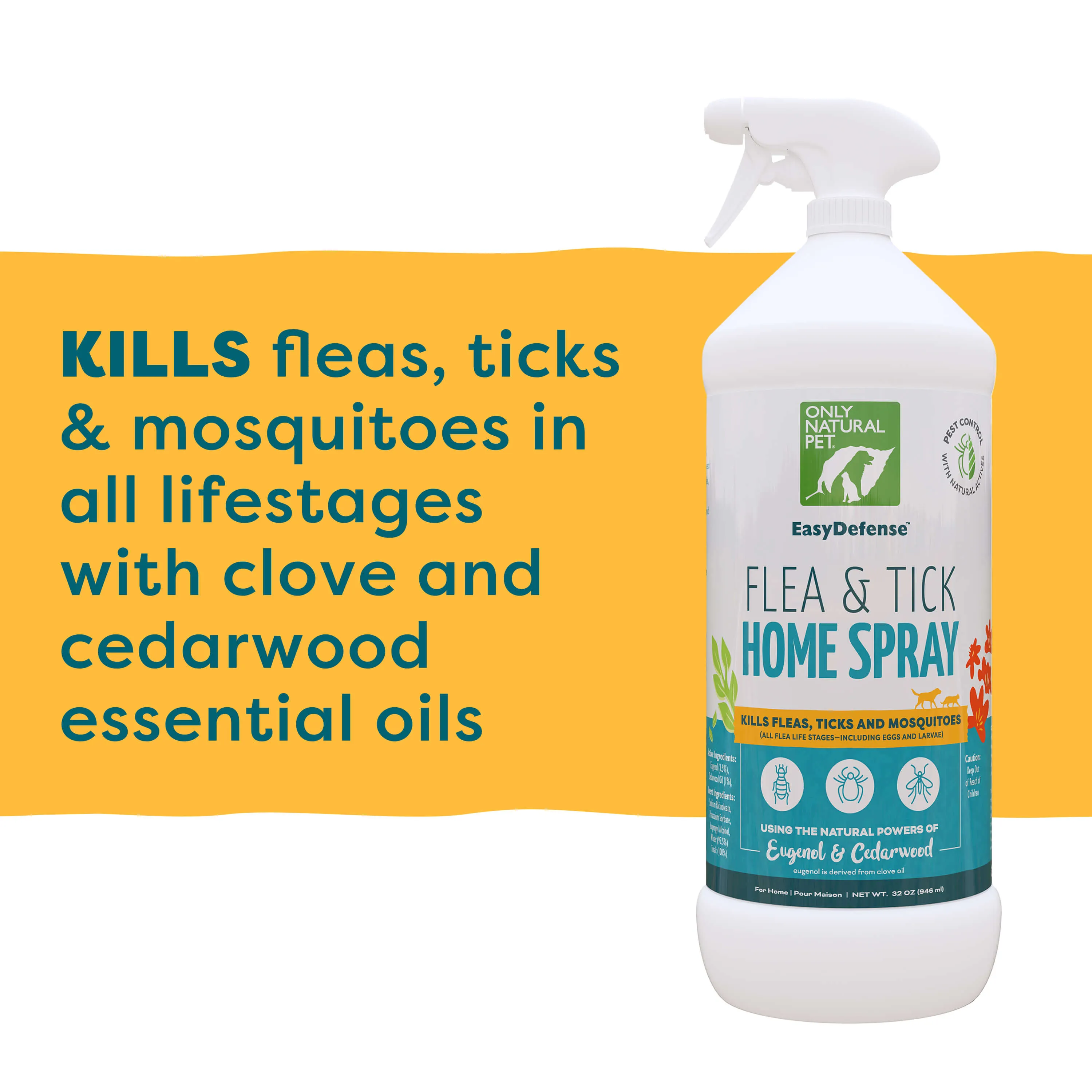 Only Natural Pet EasyDefense Flea & Tick Home Spray for Dogs & Cats