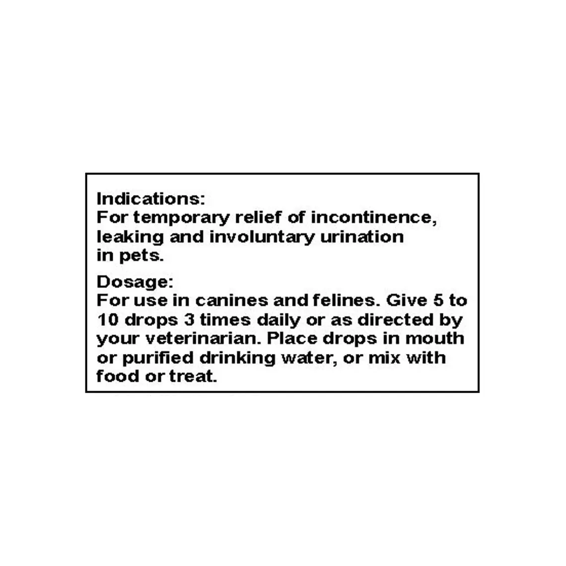 Only Natural Pet Incontinence Homeopathic Remedy