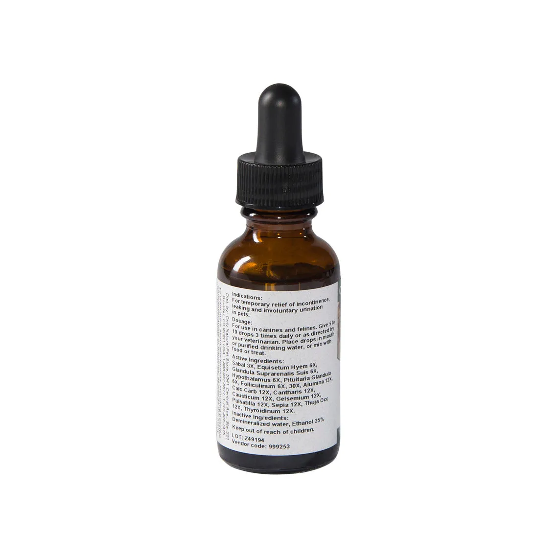 Only Natural Pet Incontinence Homeopathic Remedy