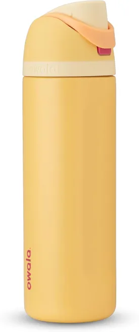 Owala Disney Princess FreeSip Insulated Stainless Steel Water Bottle with Straw for Sports and Travel, BPA-Free Sports Water Bottle, 24 oz, Belle