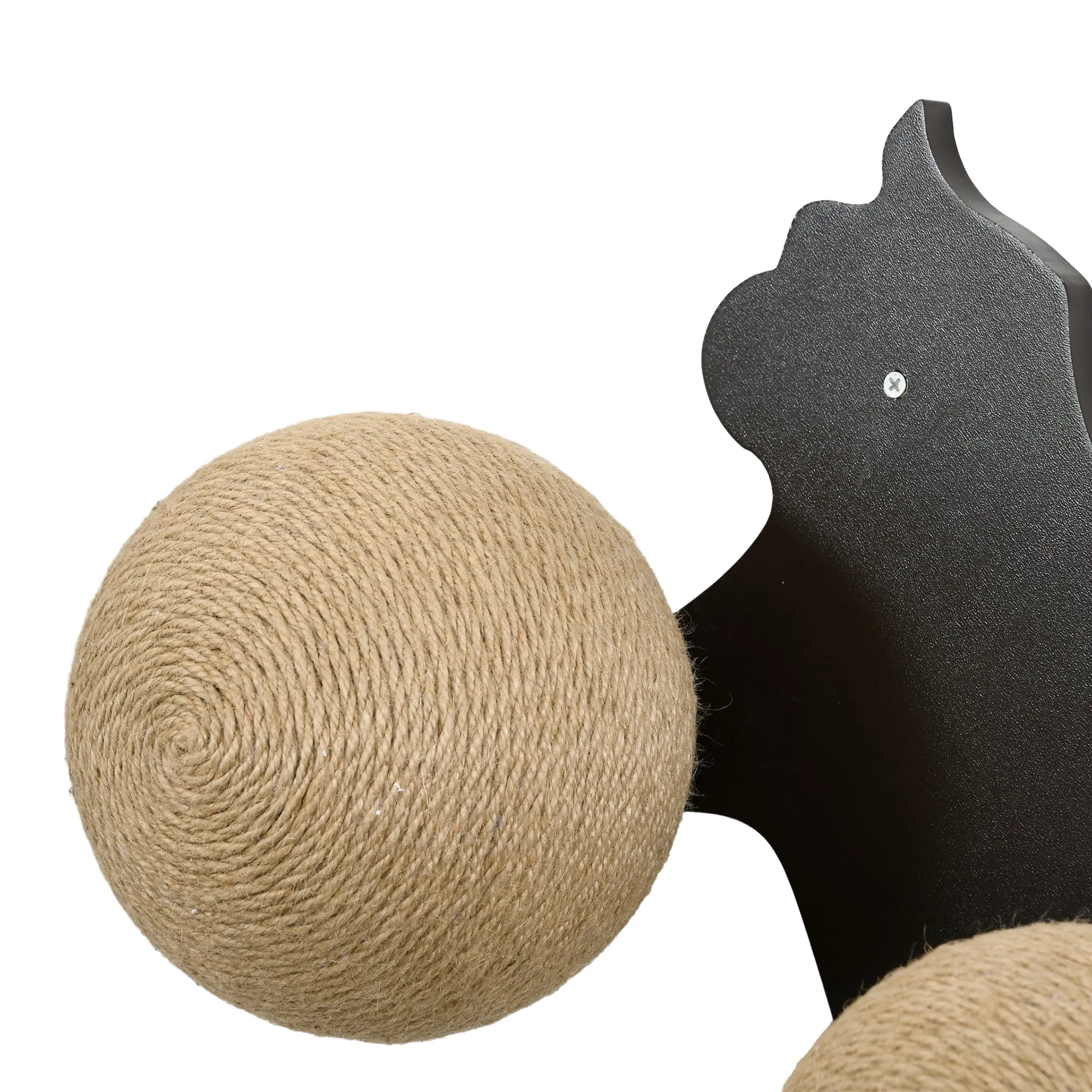 PawHut Cat Wall Furniture w/ Curved Platforms, Scratching Posts - Brown