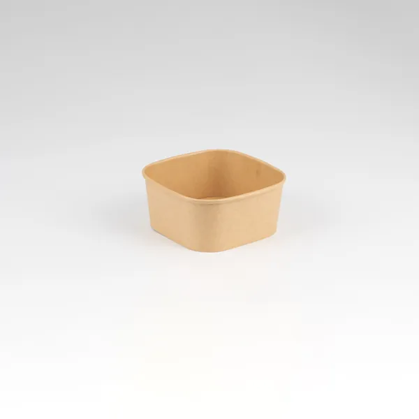 PE Coated Square Kraft Bowls x300