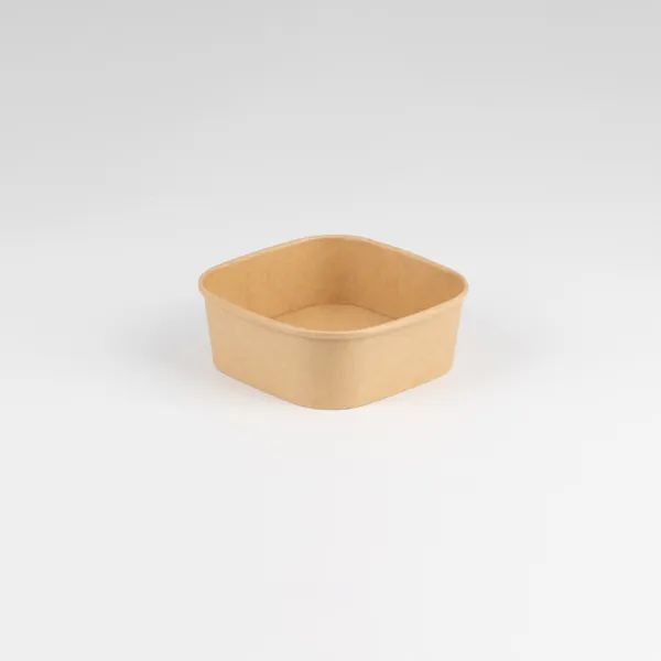 PE Coated Square Kraft Bowls x300