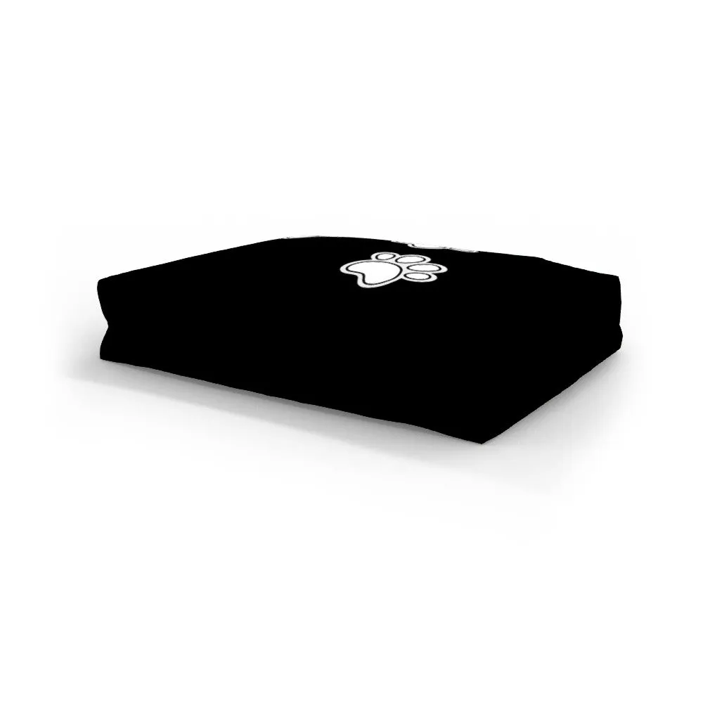 Pet Bed - Paws on Black