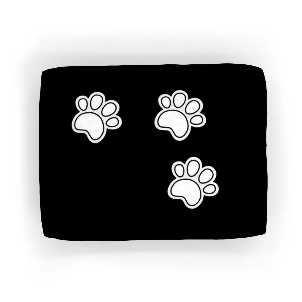 Pet Bed - Paws on Black
