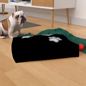 Pet Bed - Paws on Black