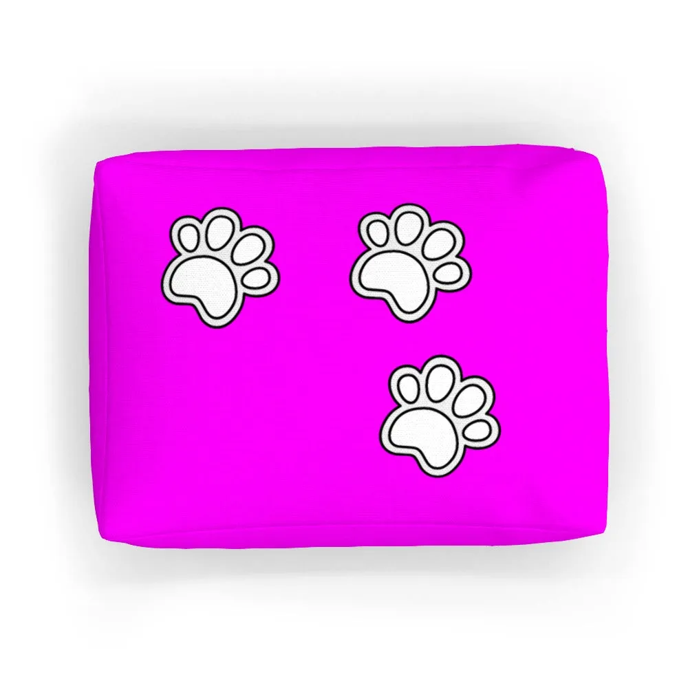 Pet Bed - Paws on Pink