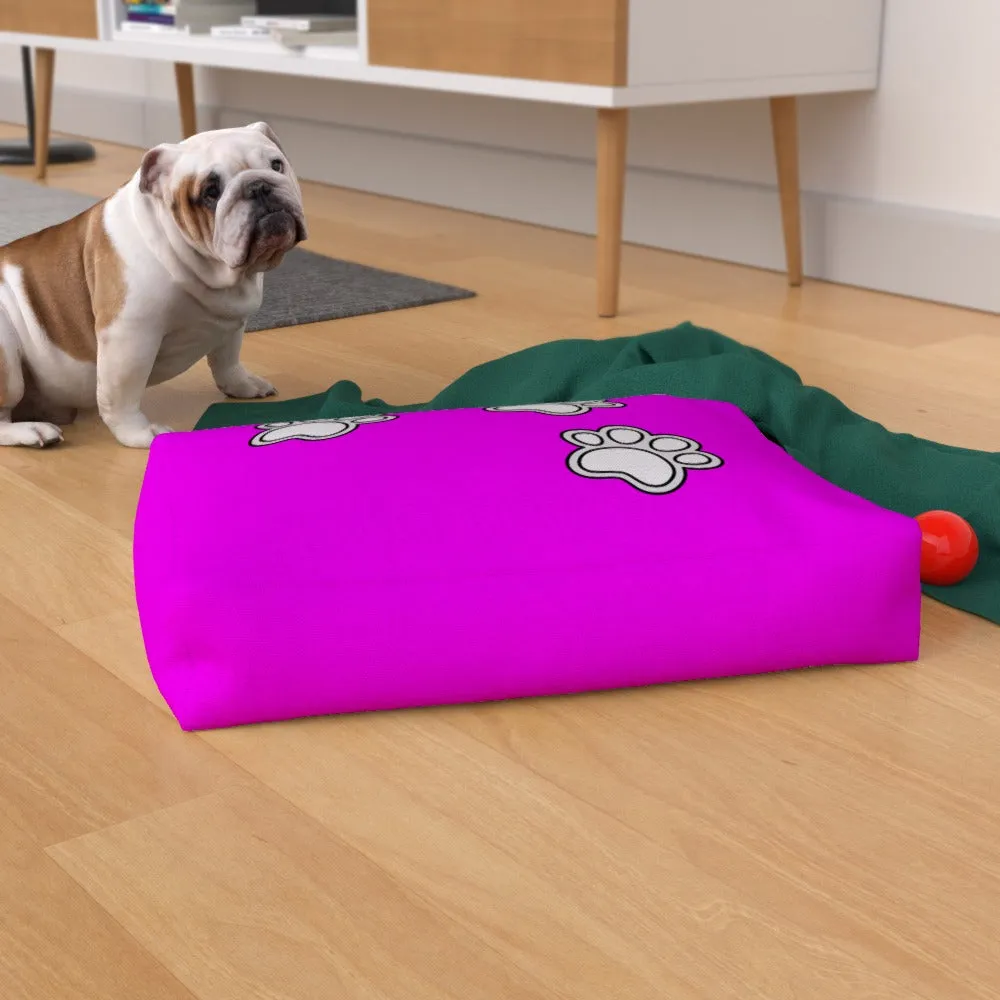 Pet Bed - Paws on Pink