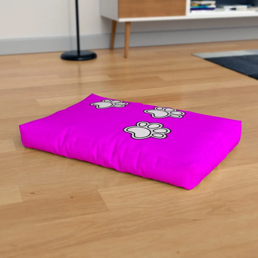 Pet Bed - Paws on Pink