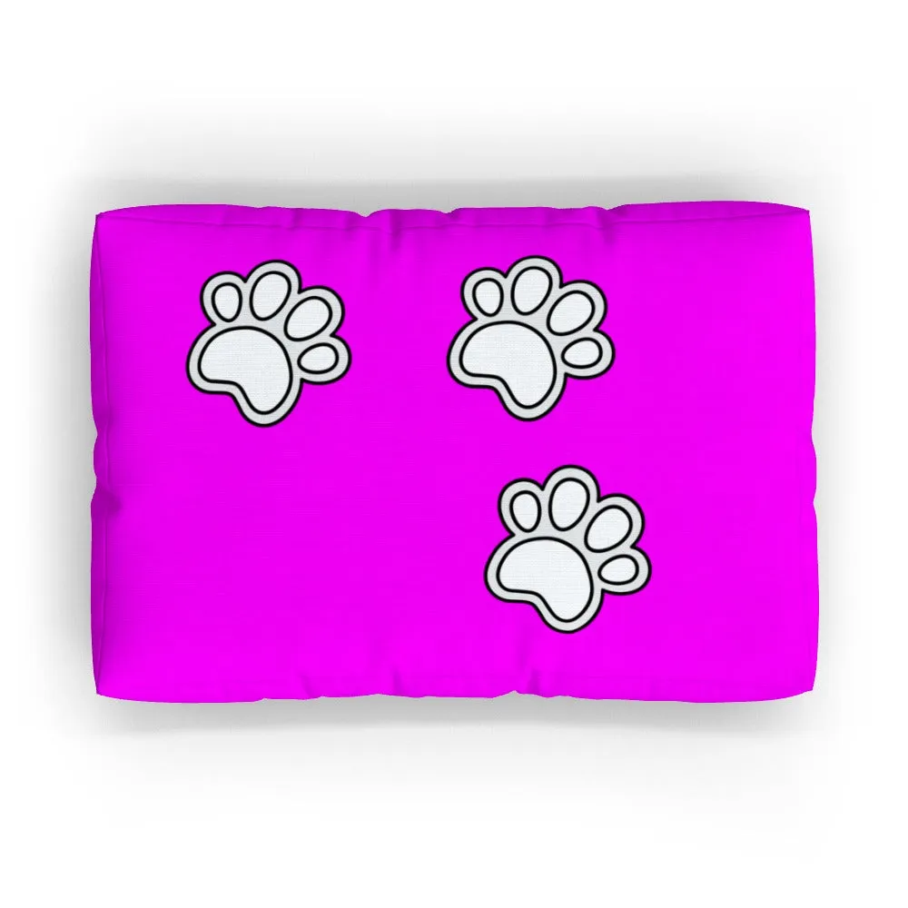Pet Bed - Paws on Pink