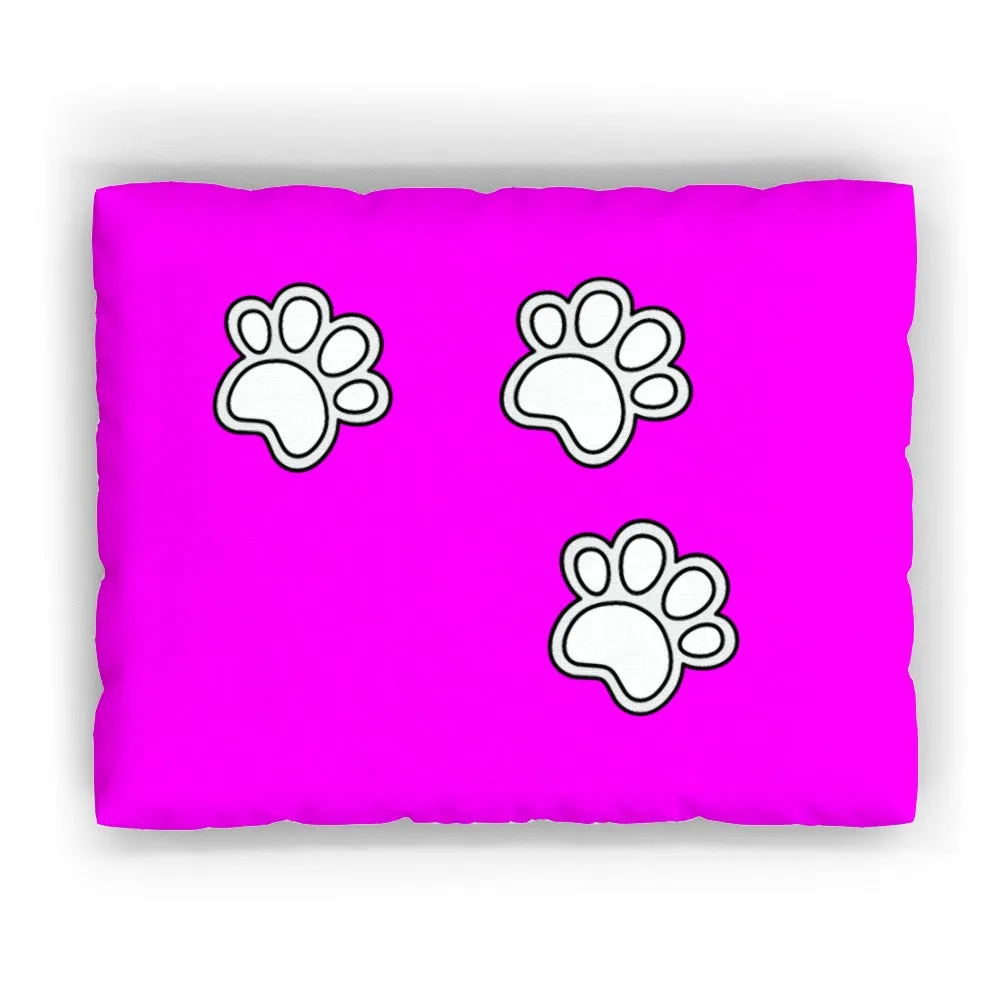 Pet Bed - Paws on Pink