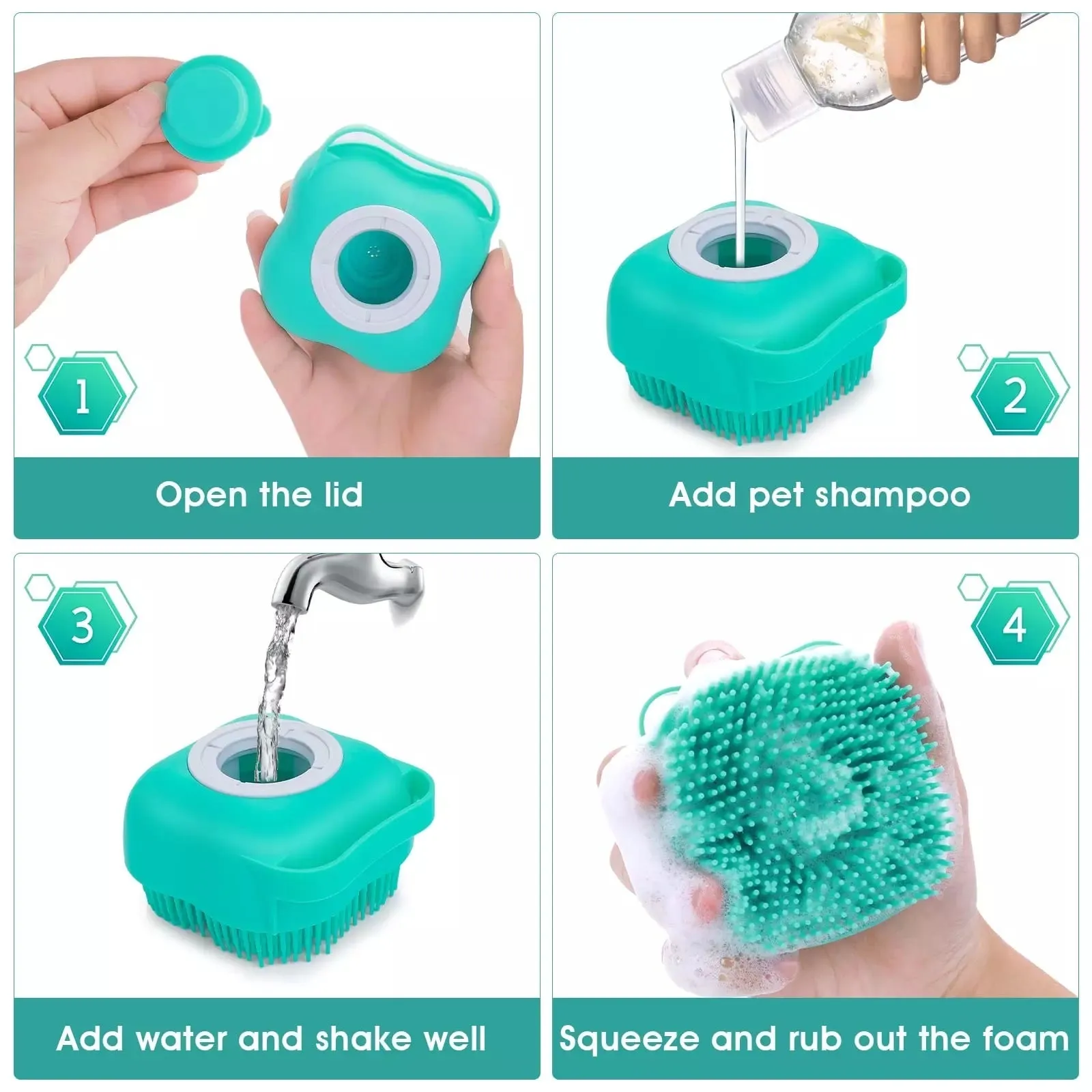 Pet Shampoo Brush