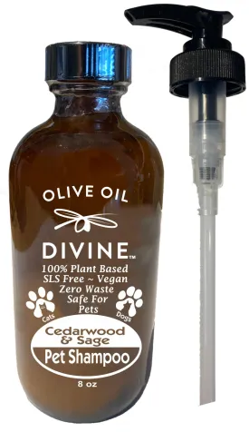 Pet Shampoo - Cedarwood & Sage with Extra Virgin Olive Oil