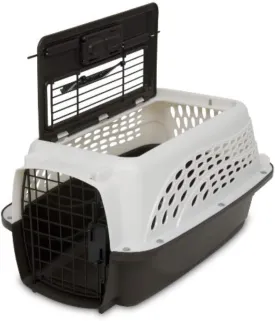 Petmate Dog Crates for Small Dogs & Cat Carriers, Two-Door Plastic Pet Kennel, Top & Front Loading, Made in USA, 19", White