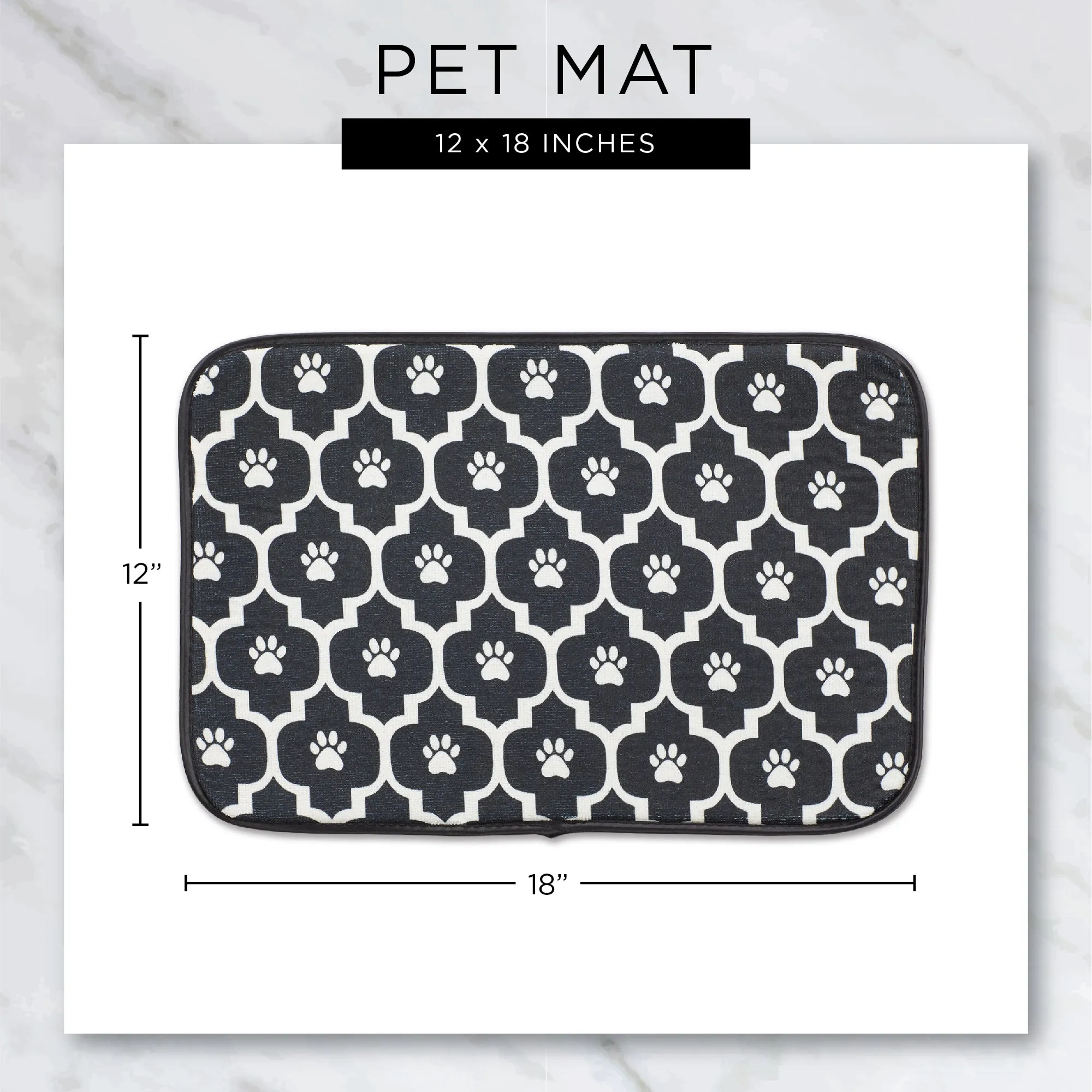 Pink/Off White Lattice Paw Pet Mat