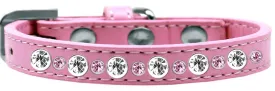 Posh Jeweled Dog Collar Light Pink Size 10