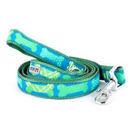 Preppy Bones Dog Leash - Blue