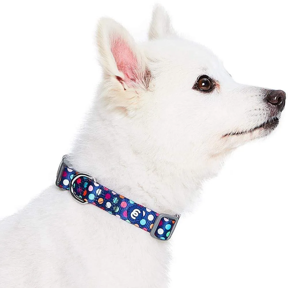 Rainbow Polka Dots Dog Collar for Stylish Pups