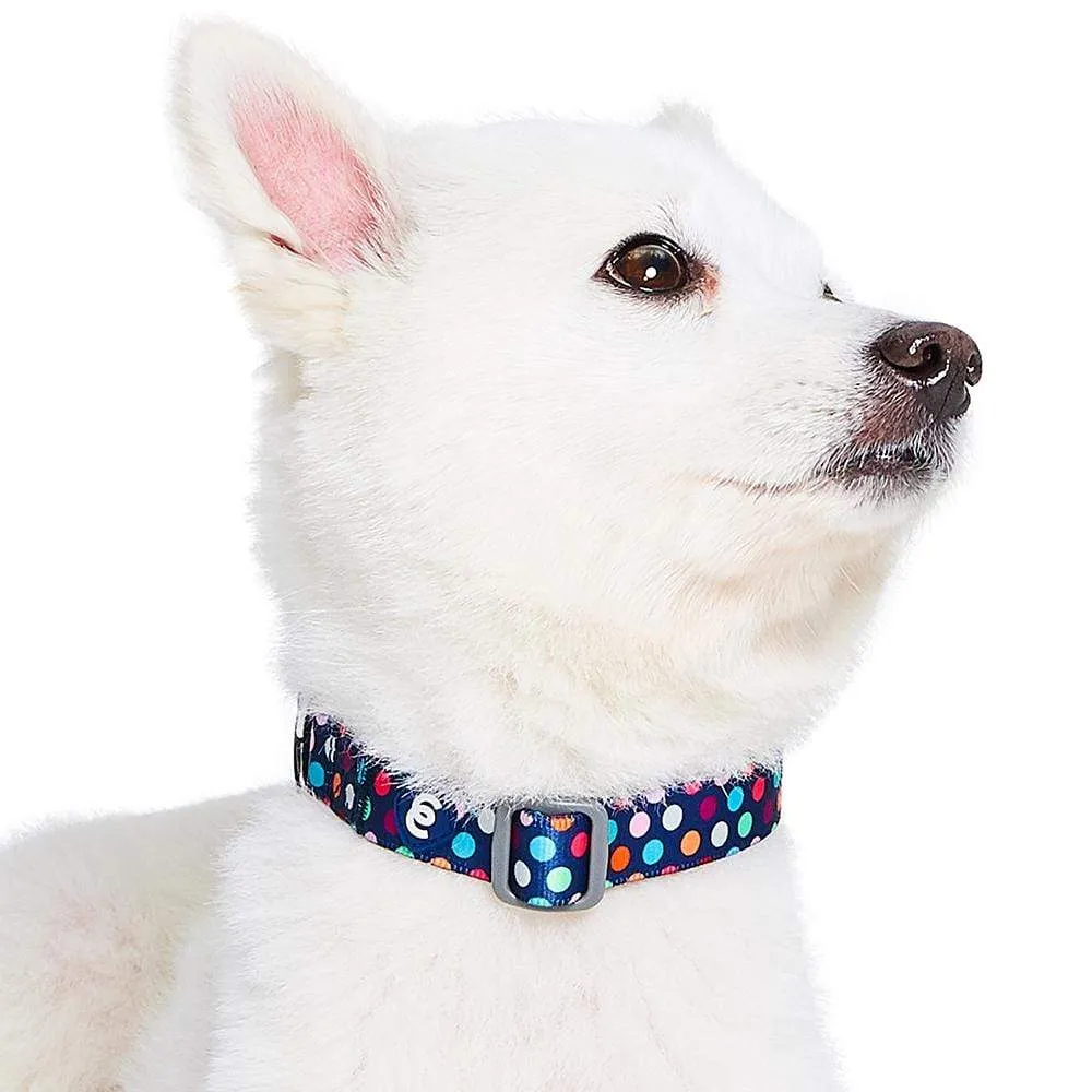 Rainbow Polka Dots Dog Collar for Stylish Pups