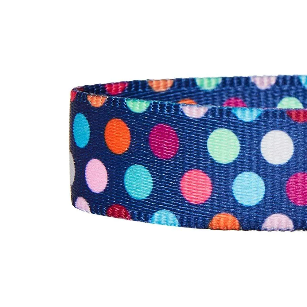Rainbow Polka Dots Dog Collar for Stylish Pups