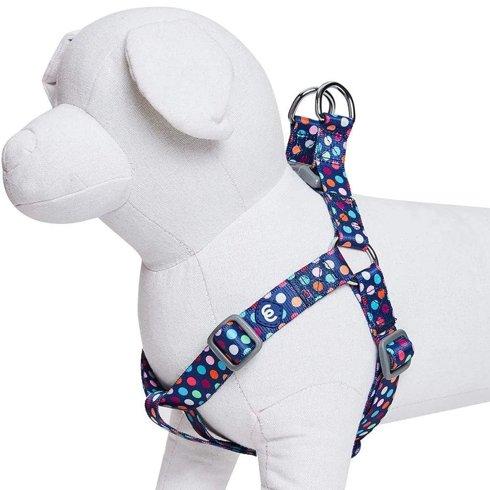 Rainbow Polka Dots Dog Harness for Stylish Pets