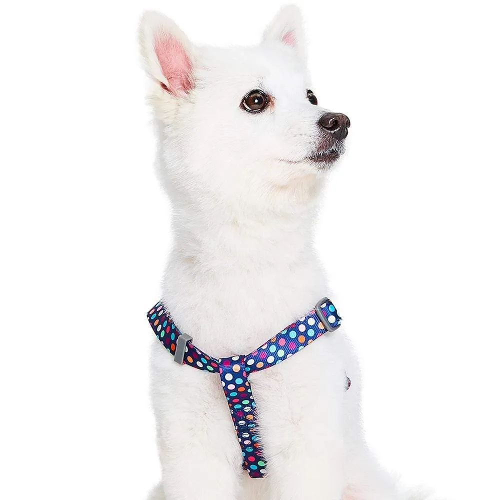 Rainbow Polka Dots Dog Harness for Stylish Pets