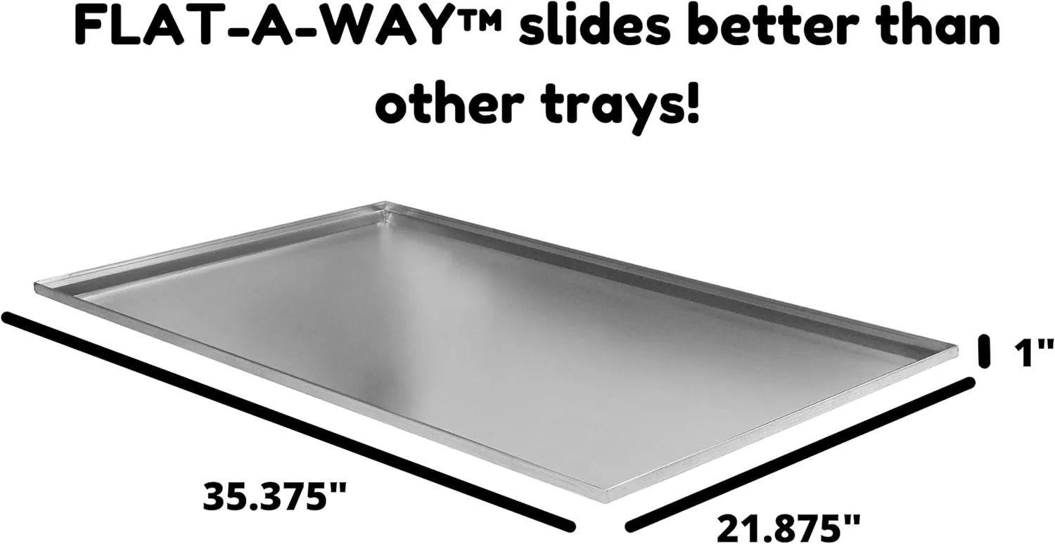 Red Hound Auto Metal Replacement Tray for Dog Crate 35.375 x 21.875 Heavy Duty Galvanized Steel Chew Proof Kennel Cage Pan Leakproof Liner Compatible with Midwest iCrate and More