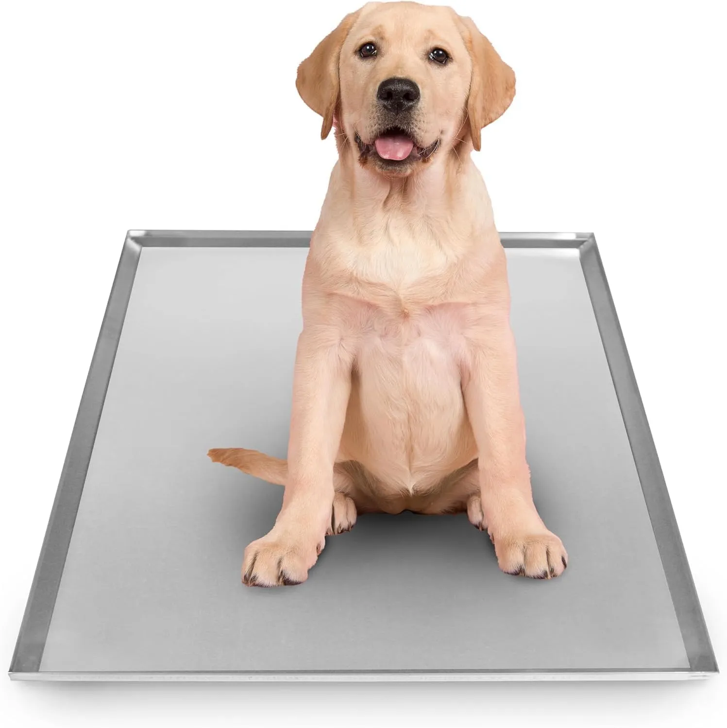 Red Hound Auto Metal Replacement Tray for Dog Crate 35.375 x 21.875 Heavy Duty Galvanized Steel Chew Proof Kennel Cage Pan Leakproof Liner Compatible with Midwest iCrate and More