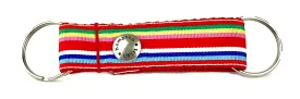 Red Multi Stripe Snappy Keychain - 768