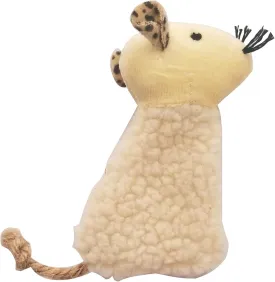 Refillable Mouse Toy Stuffed with Your Choice of 5 Different Cat Drugs (Tatarian Honeysuckle, Silver Vine, Valerian Root, Lemongrass, Catnip) (White, Organic Catnip)