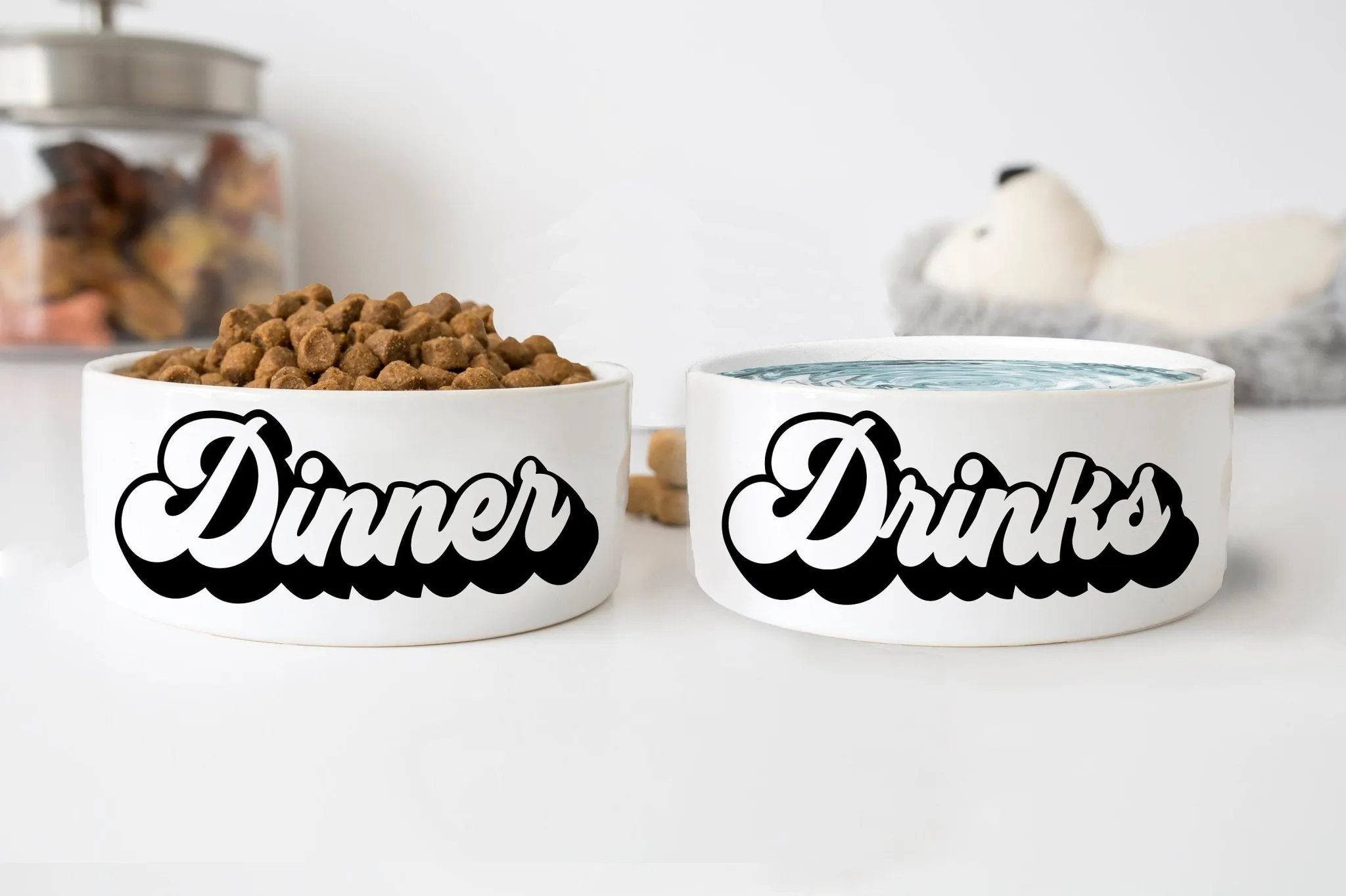 Retro Dog Bowl Dinner Drinks