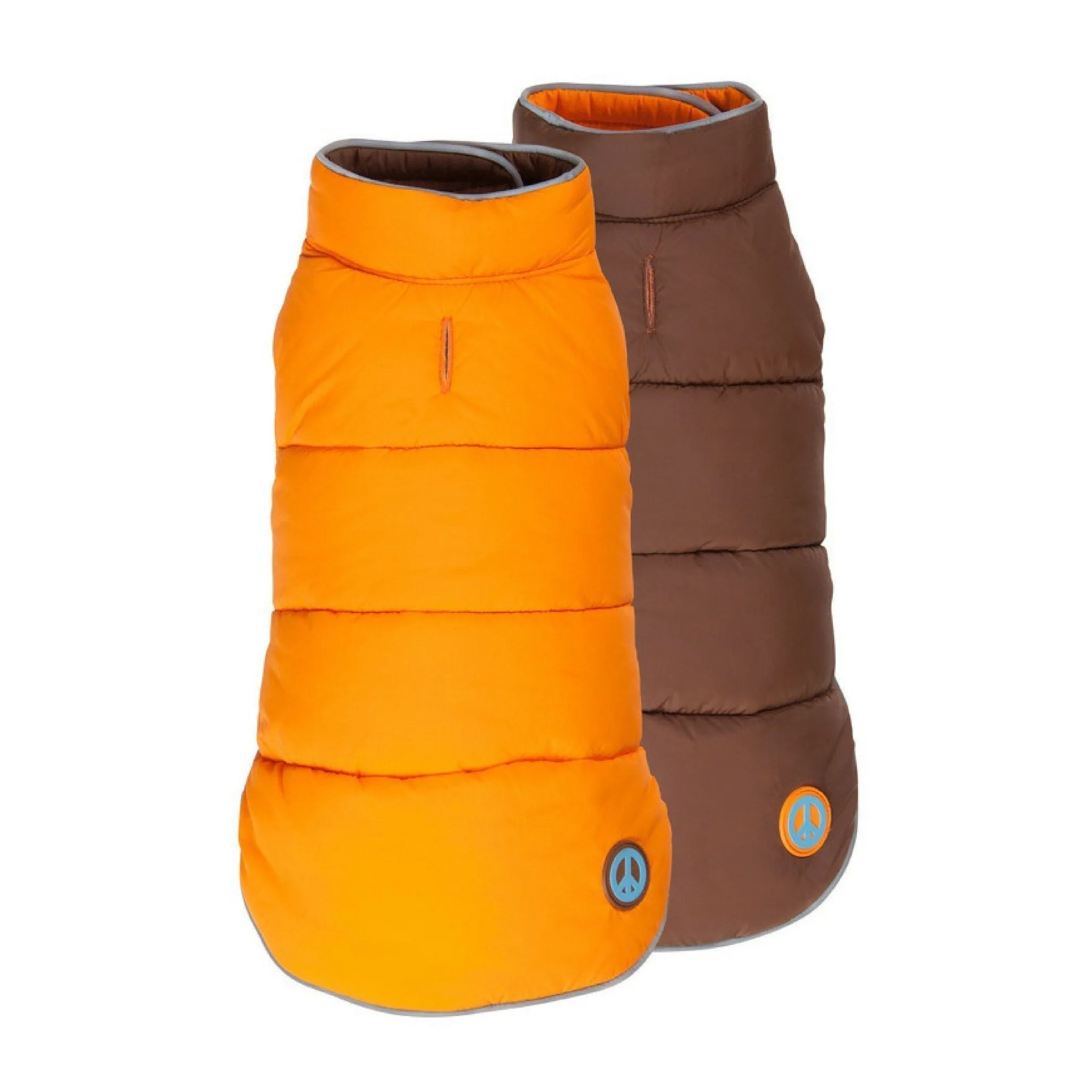 Reversible Peace Sign Dog Puffer