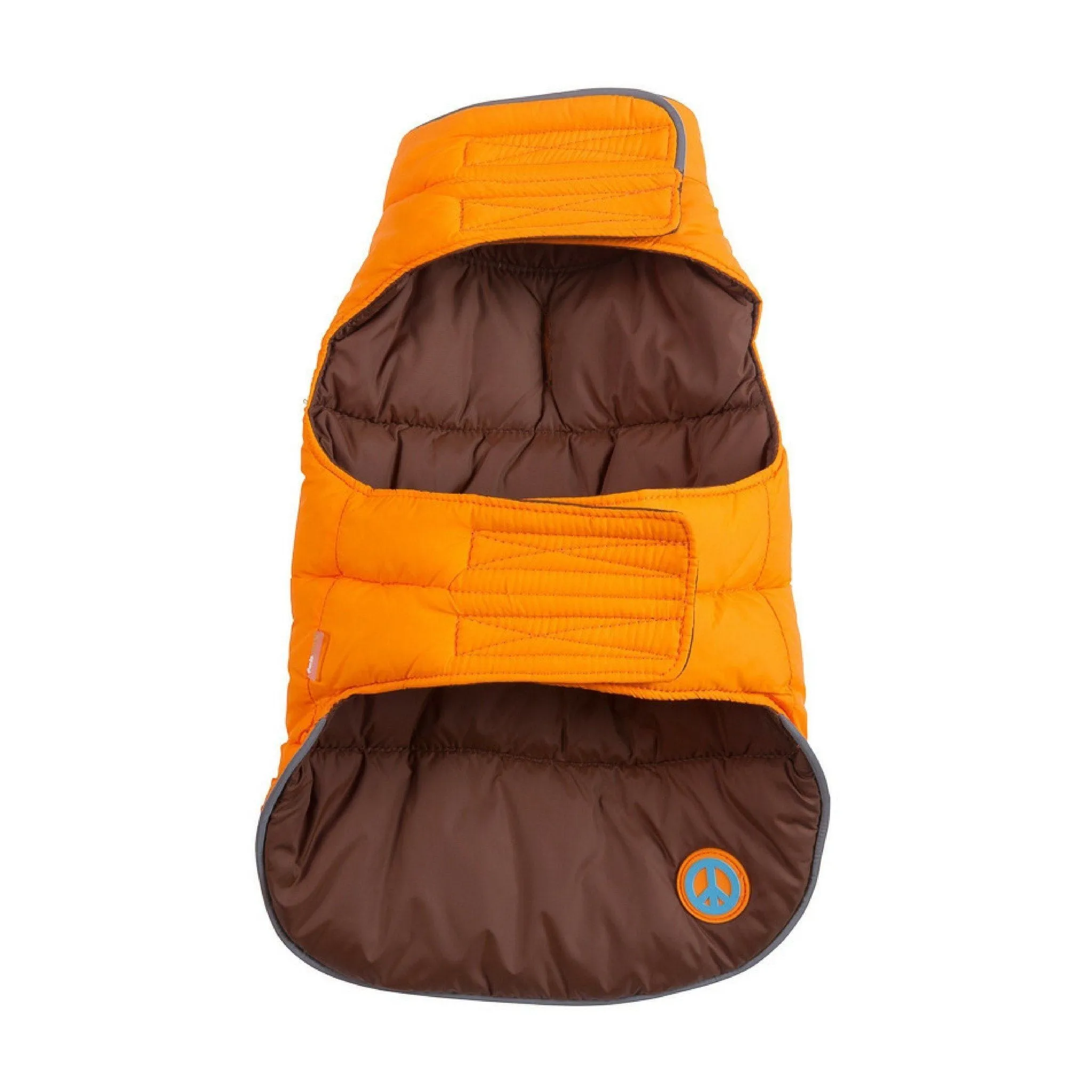 Reversible Peace Sign Dog Puffer