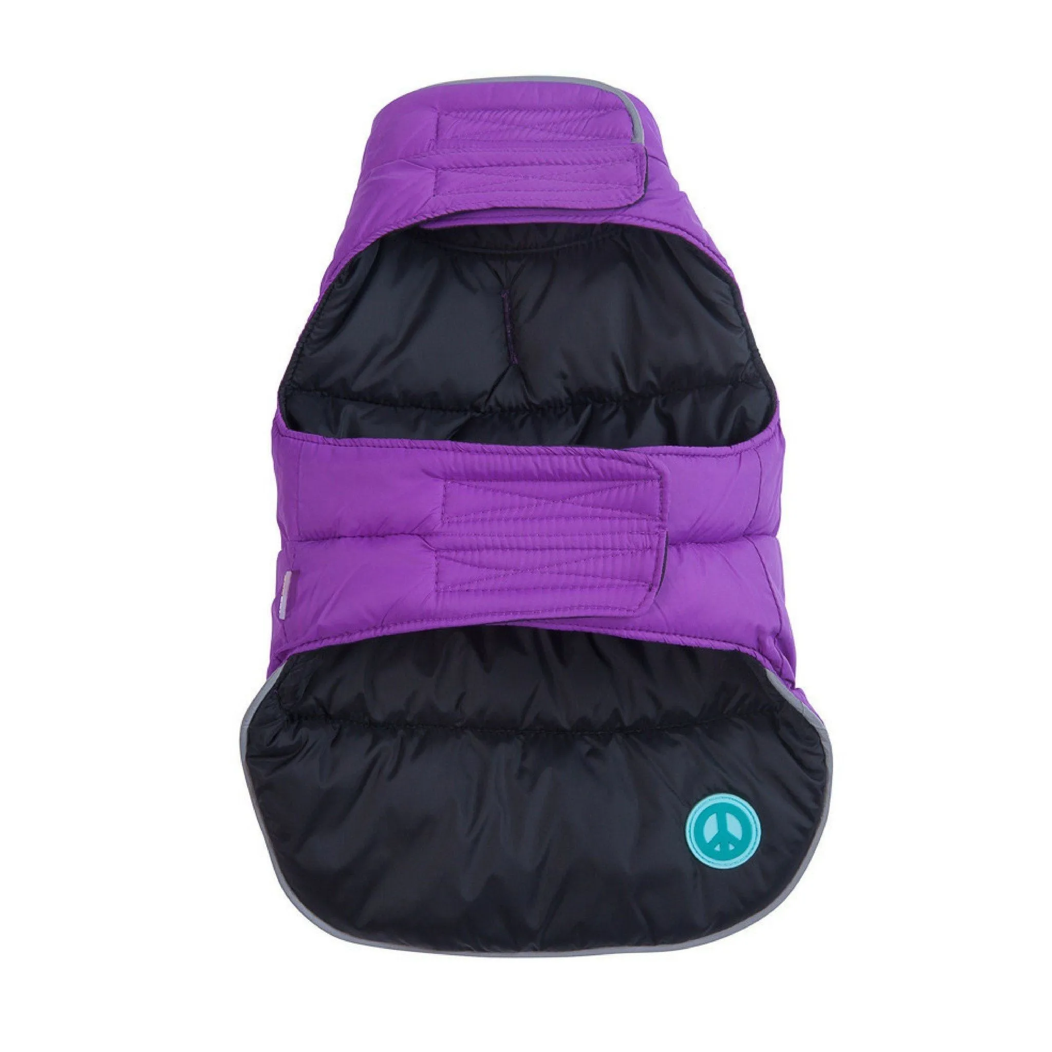 Reversible Peace Sign Dog Puffer