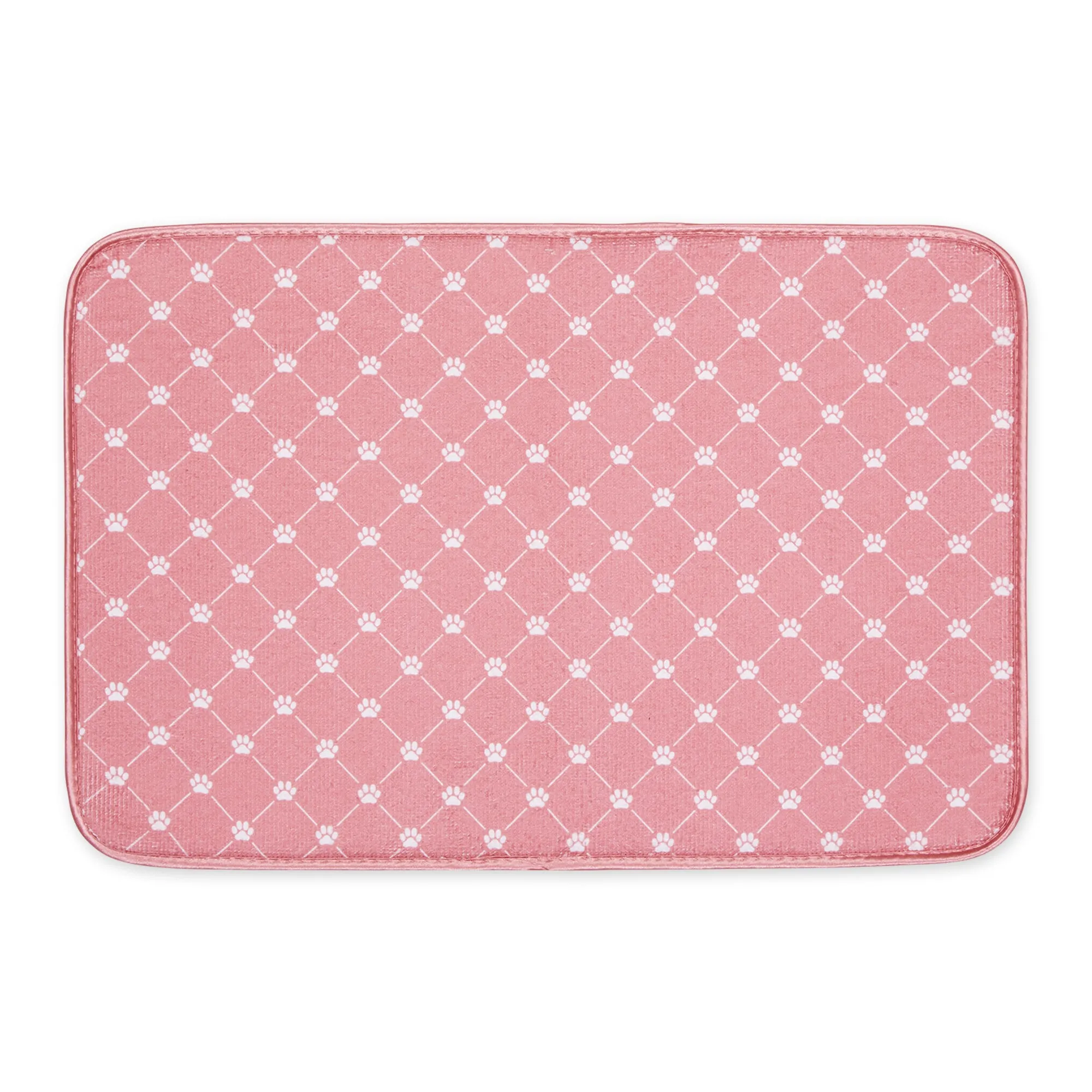 Rose Printed Trellis Paw Pet Mat