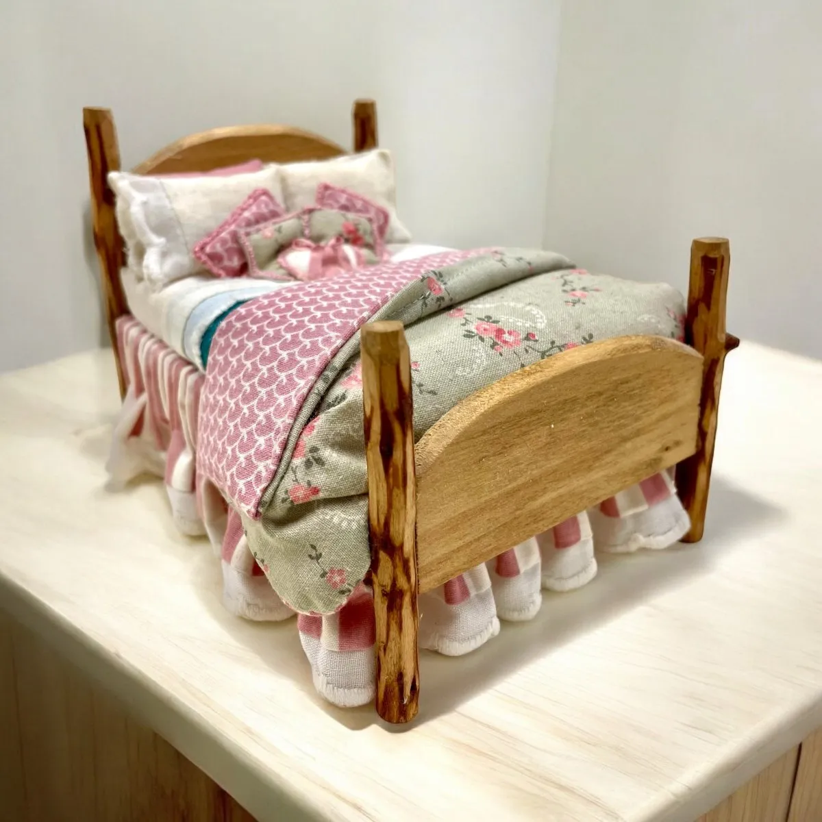 Rustic Pink Bed by Lorraine Scuderi